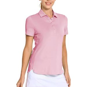 M MAELREG Womens Golf Shirt Short Sleeve 5 Buttons Quick Dry Casual Solid Moisture Wicking Tennis Polo Shirts for Women (M)