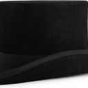 Wool Felt Top Hat Victorian Mad Hatter 6" Magic Hat Gentlemen Performing Jazz Caps Rock Hat for Men Women Gift (Small, Black)