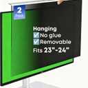 2-Pack Hanging Privacy Screen Protector for 23-24" Monitors, Removable & No Installation Required, 30 Privacy Filter, Effectively Blocks High-Energy 460nm Blue Light Dual Protection for Information Security & Eye Health (24"-16:9 (21.54"x12.60"))