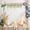 Over The Table Rod Stand with Clamps Adjustable 31.5"-98.5" Length 16.5"-48.5" Height Metal Table Balloon Arch Hanging Rod Stand for Party Wedding Anniversary Christmas Decoration(Color:Gold)
