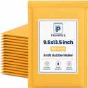 Kraft Bubble Mailers 9.5x13.5in Exterior, 8.7x13.5in Interior, 50 Pack Large Padded Envelopes, Self-Seal Tear Resistant, Parcel Packaging for Ecommerce Supplies & Product Wrapping