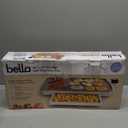 bella 10" x 20" Electric Griddle with Warming Tray, EverGood Ceramic Nonstick Coating & Removable Temperature Probe, Dishwasher-Safe Drip Tray & Cool Touch Handles, 1500 Watt, Oatmilk