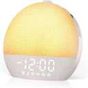 Geuuap Sunrise Alarm Clock White Noise Sound Machine for Bedroom | Natural WakeUp Light with 30 Soothing Sleep Aids, Bluetooth Speaker, Dimmable Clock, ScreenFree Design for Baby Adults KidsKhaki