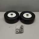 2Pcs 9x3.50-4 "Flat Free Tire, Lawn Mower Tire, with 3.5" Centered Hub, 3/4& 5/8 Bearings, 2/5"& 1/5" Metal Spacers, 3.5"-4"-4.5"-5" Centered Hub, Smooth Tread Tire for Zero Turn Mowers