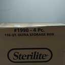 Sterilite 4-Pack Ultra Latching Box, Storage Bins with Lids, Clear Plastic, 116 Quart - Heavy-Duty Organizing Containers for Closet, Bathroom, and Office