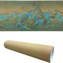 Chinese Style Famous Art Mouse Pad, 31.5x12 Inches Non-Slip Rubber Base, Waterproof Desk Mat for Office & Gaming (Extended XX-Large, A Thousand Li of Rivers and Mountains (Chinese Landscape Painting))