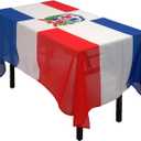 Dominican Dominicans Flag Tablecloth,Rectangular Tablecloth Fade-Resistant Washable National Flag Tablecloth, Suitable for Kitchen Dining Family Gatherings and Outdoor Events,Home Decoration.