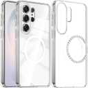 Miimall Magnetic for Samsung Galaxy S26 Ultra Case Transparent, Compatible with Magsafe, [Anti-Yellowing] Shockproof Soft Silicone Ultra Slim Thin Bumper Phone Cover for S 26 Ultra 5G Crystal Clear