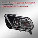 Nakkaa Driver Xenon Headlight Assembly Compatible with Mustang 2013 2014 w/DRL Projector Left Side Headlamp DR3Z13008D