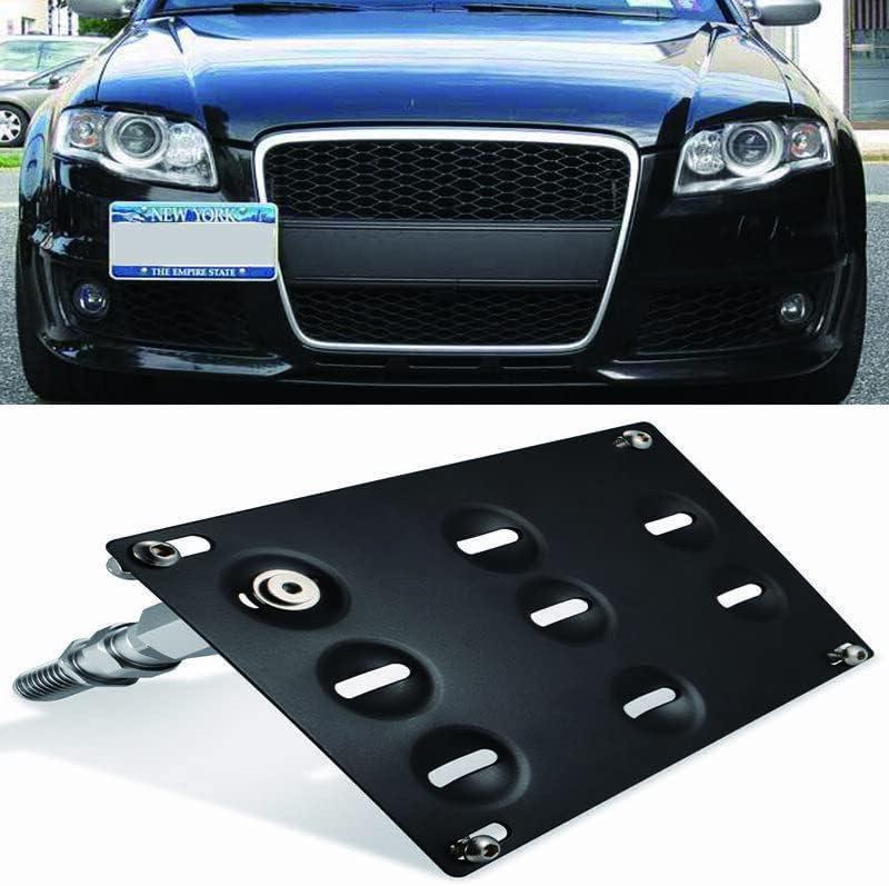 (A) GS Front Bumper Tow Hook License Plate Relocator Adapter Bracket Tag Holder for Audi 2008-2016 A4/S4/RS4(Only B8) | 2008-2017 A5/S5/RS5 | 2009-2017 Q5 | 2015-2018 TT/TTS/TTRS | 2010-2016 Allroad