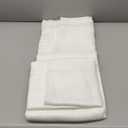 NICETOWN White Linen Sheer Curtains and Drapes 84 inches Long, Rod Pocket & Back Tab semitransparent with Light Through Vertical Window Treatments for Sliding Glass Door & Living Room, 52"W, Set of 2