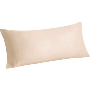 BEDELITE Body Pillow Case Cover, Rayon Made from Bamboo, Cooling Body Pillow Cover for Hot Sleepers and Night Sweats, Breathable & Silky Soft Full Long Pillow Case (Taupe, 20x54 Inches)