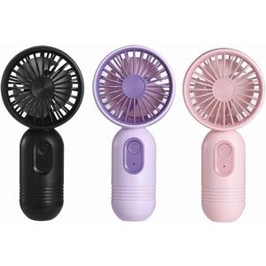 Mini Portable Fan 3 Pack, Cute Handheld Battery Operated Lightweight Small Personal Fans with 3 Speeds and USB Rechargeable Eyelash Fan for Stylish Girl Kids Women Men Office Outdoor Travel Camping