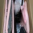 Upgraded Heated Cat House for Outside Escape Door, Highly Insulated Heated Outdoor Cat House Waterproof Awning, Weatherproof Outdoor Feral Cat Shelter for Stray Winter (22.0"L x 12.0"W x 20.0"H, Peach Pink)