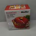Mueller 6 Qt Enameled Cast Iron Dutch Oven, Heavy-Duty Casserole Dish and Braiser Pan with Lid and Stainless Knob, Safe for All Cooktops (6 Quart, Red)