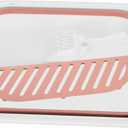 Cat Litter Box Semi Enclosed Easy Cleaning Splash Proof Foldable Kitten Toilet for Indoor Cats Kittens Small Pets (Pink)
