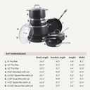 All-Clad HA1 Hard Anodized Nonstick Cookware Set 13 Piece Induction Oven Broiler Safe 500F, Lid Safe 350F Pots and Pans Black