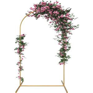 Metal Arch Backdrop Stand 7.2FT Gold Wedding Balloon Arched Backdrop Stand Party Arch Frame for Birthday Party Bridal Baby Shower Ceremony Decoration