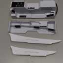 PS5/Slim/Pro Horizontal Stand with Cooling Fan & Charger for Original & Edge Controllers, Scalable Design PS5 Accessories Base with EVA Foams for All PS 5 Disc & Digital, PS 5 Sideways Stand White