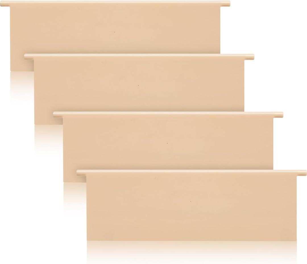 Geelin 4pcs 4 Inch Dryer Air Exhaust Vent Cover, Replacement Louver, UV and Weather Resistant, Upgraded Plastic Color Molded Won't Scratch Durable and Easy Installation (Beige)