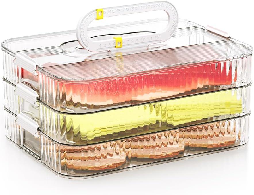 Deli Meat Container for Fridge Organizers and Storage, Lunch Meat Container for Refrigerator Organizing, Deli Containers with Lids, Bacon Cheese Container for Refrigerator