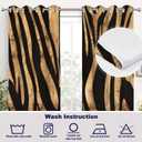 Batmerry Rose Gold Africa Zebra Striped Blackout Curtains for Bedroom, Black Grommet Top Drapes Thermal Insulated Window Curtains, Set of 2 Panels, 52x84 inches