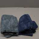 MIULEE Dusty Blue Navy Farmhouse Throw Pillow Covers 18x18 Inch Set of 4 Boho Patchwork Gradient Cushion Cases Western Modern Pillow Cases Corduroy Home Decor for Couch Sofa Living Room Bed