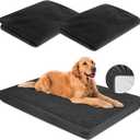 Dog Bed Covers Replacement 100% Waterproof for Dog Bedding Washable Black 2 Pack 27" x 36" M