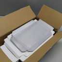 RomanticBaking 50 Pack Small Cookies Boxes with Window 9 1/2" x 6" x 1 1/4" Pastry Bakery Boxes for Macaron,Cakesicle,ricek rispy treats, Browine (White)