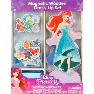 Tara Toy Princess Magnetic Wooden Dress Up  Pretend Play Set for Girls Ages 3+ with Wooden Doll, Mix-and-Match Outfits & Storage Box Great for Travel and Playdates