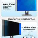 Hanging Privacy Screen Protector for Monitor (Fits 21-22 Inch Frameless), 30+ Full Privacy & 95% Light Blocking, Instant Setup, 87% Blue Light & 97% UV Block, Office Data Security & Eye Protection