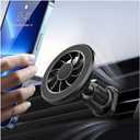 Mandark Magnetic Car Phone Holder, 360 Rotation Vehicle Air Vent Smartphone Mount, Hands Free Automotive Cellphone Cradle Accessories with Hook Clip, Universal for SUVs, Sedans, Trucks (Black)