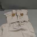 Linen Cotton Ruffle Dinner Napkins 18 x 18 Inch - Cloth Napkins Set of 4 for Spring, Holiday - Handcrafted and Washable Fabric (Beige)