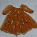 IMEKIS Toddler Girl Birthday Dress Floral Confetti Tulle Formal Wedding Party Long Sleeve Dress Cake Smash Photo Shoot 3-4Y