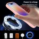 Magnetic for iPhone 17 Case, (Compatible with Magsafe) Curly Wavy Frame Hard Translucent Matte Clear Back Cover for Women Men TPU Bumper Shockproof Phone Case (Pink)