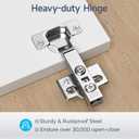 HOSOM Full Overlay Soft Close Cabinet Hinges, 10 Pack Cabinet Door Hinges, Frameless Cabinet Hinges for Kitchen Cabinet Doors, 110 Opening Angle 3-Way Adjustment Concealed European Hinges