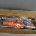 Broom and Dustpan Set with 54 Inch Long Handle - Perfect Dust Pan and Brush Combo for Home Efficient Cleaning (Orange and Grey)