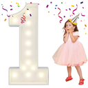 4FT Light Up Numbers Letters, DIY Giant Marquee Numbers, Mosaic Balloon Number 1 for 1st Birthday Decorations, Anniversary Decorations, Wedding Party Decor