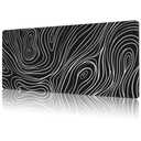 NIYLYNSYN Abstract Outline Gaming Mouse Pad,Large Non-Slip Thick Stitched Edge Mouse Mat for Home Office Gaming Keyboard Desk Pad (35.4 x 15.7 Inches)