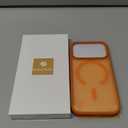 Miracase Magnetic for iPhone 17 Pro Case 6.3" with Screen Protector, [Compatible with MagSafe] Military-Grade Protection, Anti-Fingerprint, Slim Thin Phone Case for 17 Pro Cover, Orange