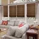 CHICOLOGY Bamboo Roman Shades - Customer Favorite Blackout Blinds for Windows, Premium Quality, Ideal for Home, Moose (Blackout) Brown, 23" W X 64" H