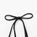 SOLY HUX Women's Halter Triangle Bikini Top Tie Back Bathing Suit Top Sexy Swimwear for Women Plain Black Large (Black, L)