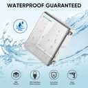 TICONN Outdoor Electrical Box Waterproof, Junction Box IP67 ABS Plastic Enclosure with Hinged Cover with Mounting Plate, Wall Brackets, Cable Glands (Clear, 17.7"x13.8"x7.9")