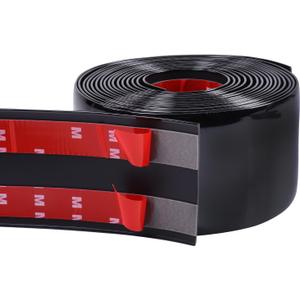 16FT Automotive Trim Molding Glossy Black 4"(100mm) Heavy-Duty Car Moldings Trim UV Protected Scratch-Proof for Truck RV Body Side Door Window Bumper, Self Adhesive