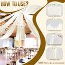 6 Panels Ivory Ceiling Drapes for Wedding 5ftx20ft Ceiling Drapes Polyester Draping Fabric Wedding Ceremony Reception Halls Decorations Ceiling Decorations for Party Ceremony Stage Swag