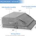 Adjustable Leg Elevation Pillows for Swelling, Cooling Gel Memory Foam Wedge Pillows for After Surgery, Sciatica Back Knee Hip Ankles Pain Relief, Leg Pillows for Sleeping Blood Circulation