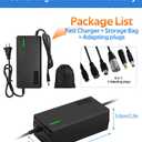 54.6V 3A Charger, Charging Speed is 100% Fast Than 1.5A and 50% Faster Than 2A,6 Plug for Various Lithium Batteries, Such as Lawn Mower and Wheelchair Lithium Batteries, etc. (3A-6 Plugs)