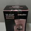 MELLERHOME 12-Cup Pink Coffee Maker - Borosilicate Carafe, Auto-Off, Pink Accessories, Reusable Filter, Anti-Drip, Kitchen Appliances, Keep-Warm Function, Kitchen Dcor