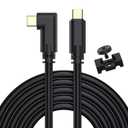 COOYA Camera Tethering Cable USB C to USB C 90 Right Angle Cord 5Gbps Fast Transfer & Charging Between Camera and Computer+Cable Lock Clamp for Sony A7 III/IV A7C Canon R5 R6 R10 Nikon Z6 Z7, 16.4 ft