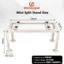 WeCooper Mini Split Ground Stand for 9000-12000 BTU Ductless AC Heat Pump,Heavy Duty Adjustable Mini Split Condenser Stand,Max Load 450LBS